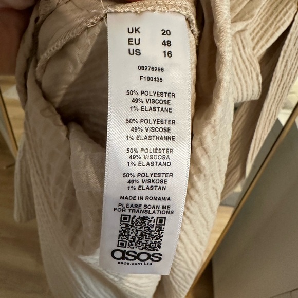 ASOS Curve beautiful Tan minimalist dress - Picture 7 of 7